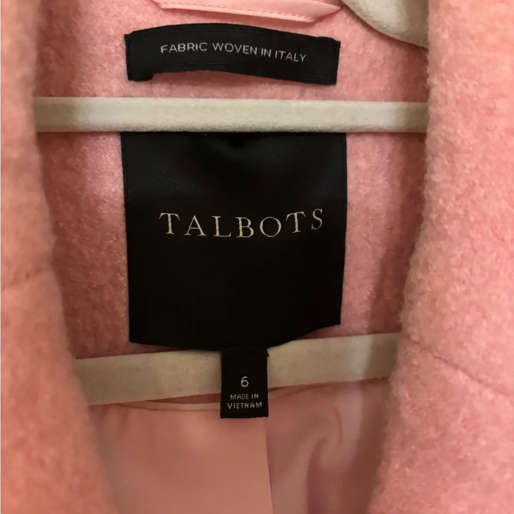 Talbots Pink Double-Breasted Coat - Picture 2 of 7